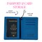 Navy Stripe Passport Case | Vegan Leather Travel Accessory & Holder